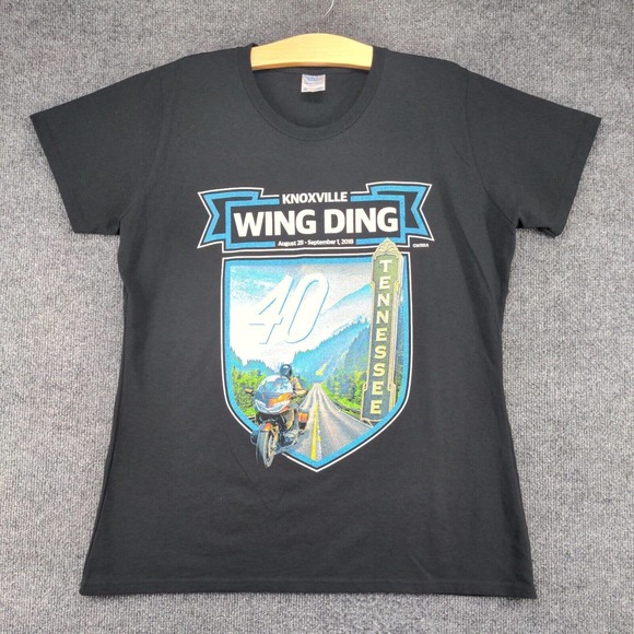 Port & Company Womens Knoxville Tennessee T-Shirt Black Size XL Wing Ding - Picture 2 of 12